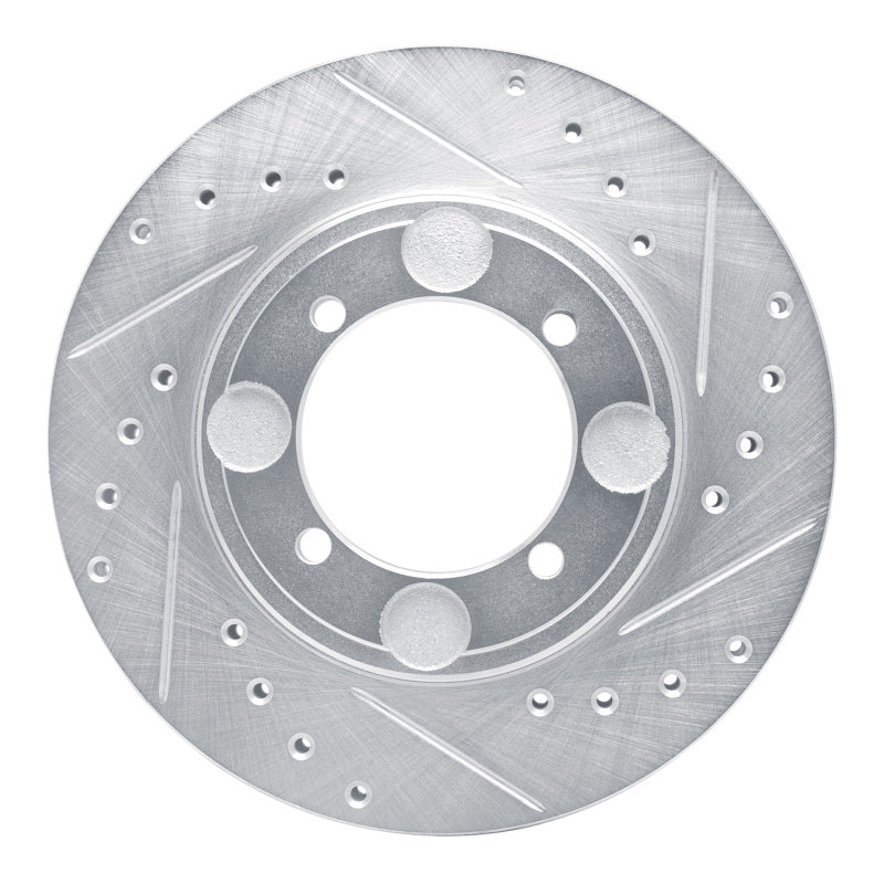 R1 Concepts R1 92-98 Hyundai TIBURON Front Right Drilled & Slotted Silver Brake Rotor