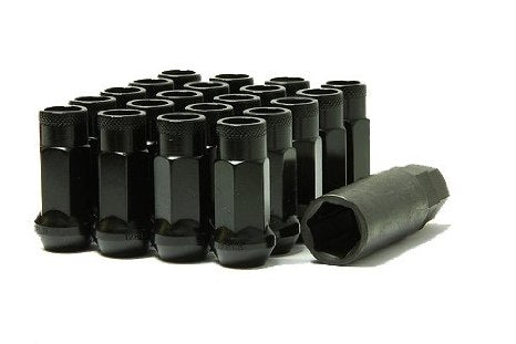 MUTEKI 32905B LUG NUTS KIT SR48 12X1.25 BLACK (OPEN END)