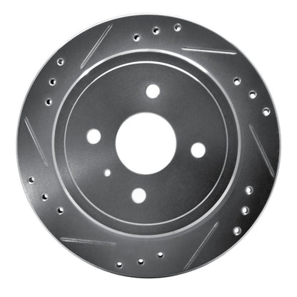 R1 Concepts R1 83-89 Isuzu Impulse Rear Left Drilled & Slotted Silver Brake Rotor