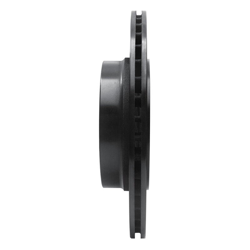 R1 Concepts R1 99-06 BMW 323I Rear Left Drilled & Slotted Black Brake Rotor