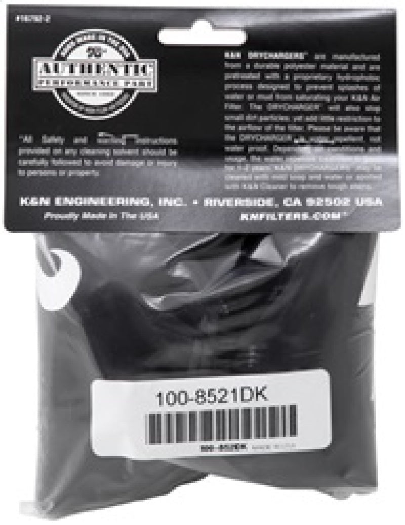 K&N Engineering K&N Air Filter Wrap - Black - 4.313in Base ID x 4.75in Top ID x 6.75in H