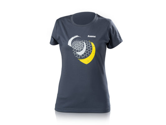 Akrapovic Akrapovic Lifestyle T-shirt Mesh Womens Blue-Grey - Small