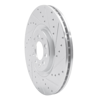 R1 Concepts R1 00-06 Audi TT Front Right Drilled & Slotted Silver Brake Rotor