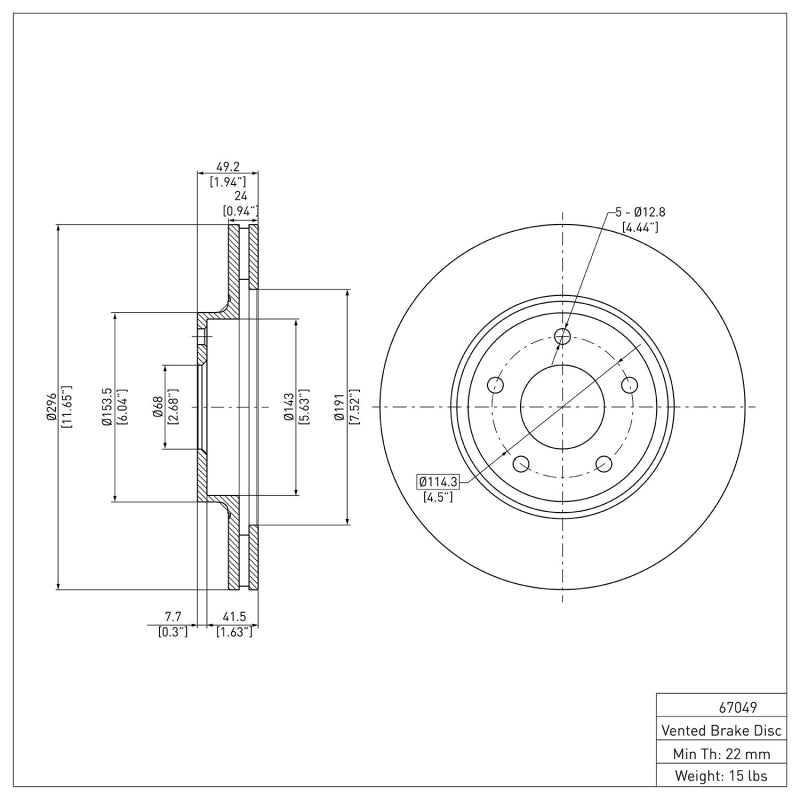DFC 02-06 Infiniti I35 Front GeoSPEC Coated Rotor