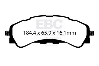 EBC 2019+ Ford Ranger 2WD 2.3T Yellowstuff Front Brake Pads
