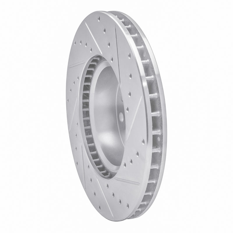 R1 Concepts R1 85-91 Mercedes-Benz 300SD Front Left Drilled & Slotted Silver Brake Rotor