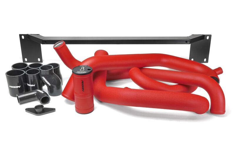 Perrin Performance PERRIN 08-14 Subaru STI Front Mount Intercooler Boost Tube Kit - Red