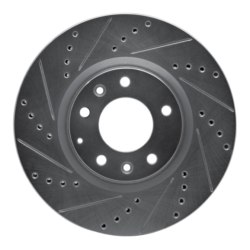 R1 Concepts R1 04-08 Mazda RX-8 Front Left Drilled & Slotted Silver Brake Rotor