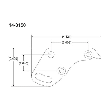 Peterson Fluid Systems Chevrolet Small Block Mount Blade - Left Side Mount PVMT LM
