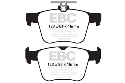 EBC Racing 2014+ Audi S3 2.0L Turbo RP-X Rear Brake Pads