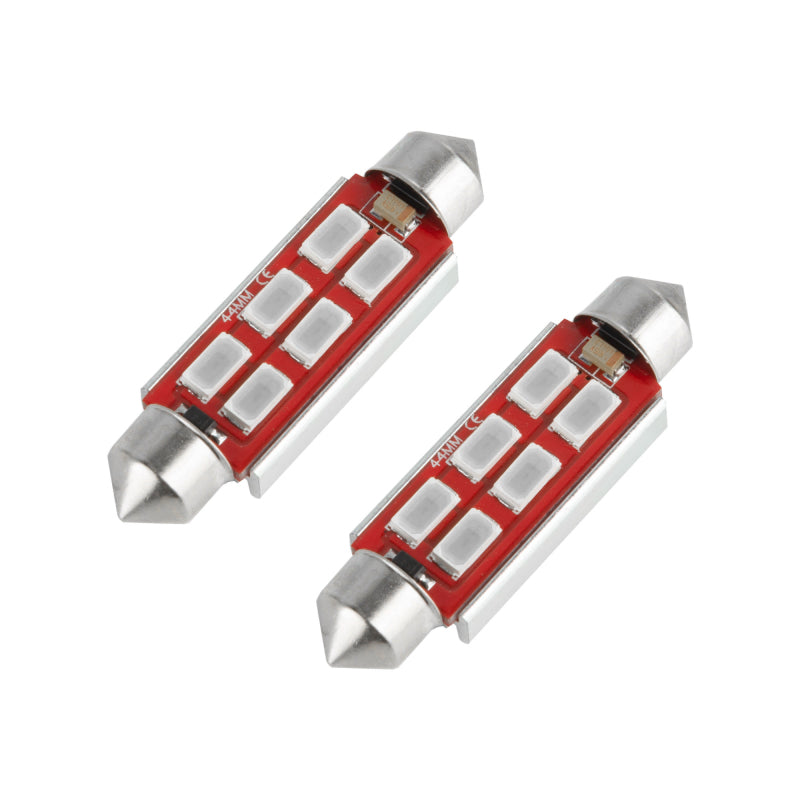 ORACLE Lighting Oracle 44MM 6 LED 3-Chip Festoon Bulbs (Pair) - Red