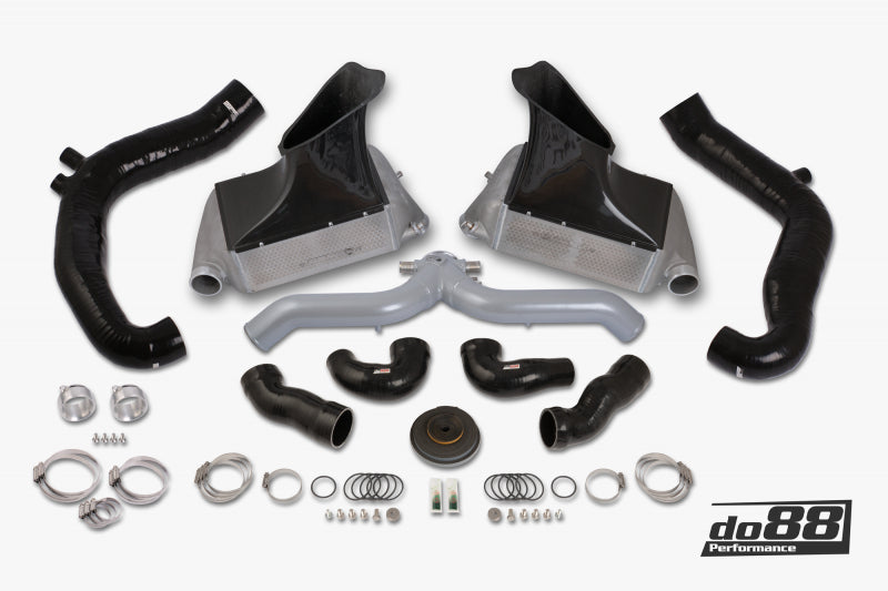 do88 10-12 Porsche 911 Turbo/Turbo S (997.2) BigPack Intercooler Kit w/Silver Pipe + Inlets