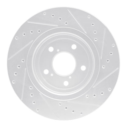 R1 Concepts R1 17-20 Acura MDX Front Right Drilled & Slotted Silver Brake Rotor