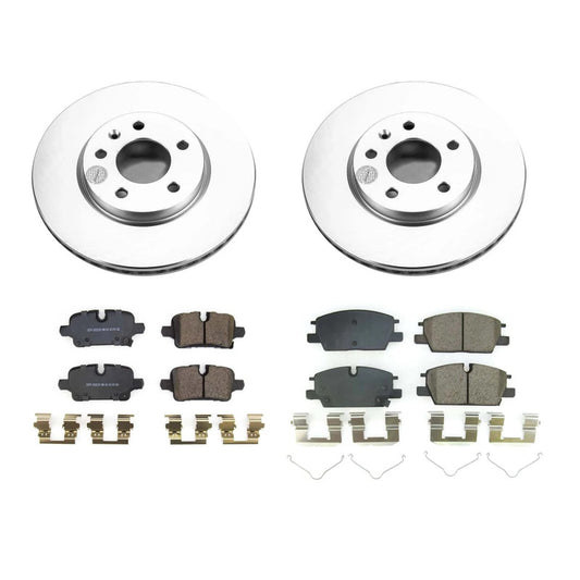 PowerStop Power Stop 2021 Chevrolet Malibu Front & Rear Z17 Coated Brake Kit