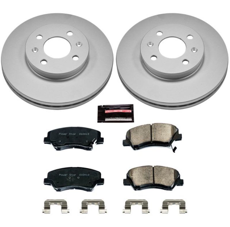 PowerStop Power Stop 12-18 Hyundai Accent Front Z17 Evolution Geomet Coated Brake Kit