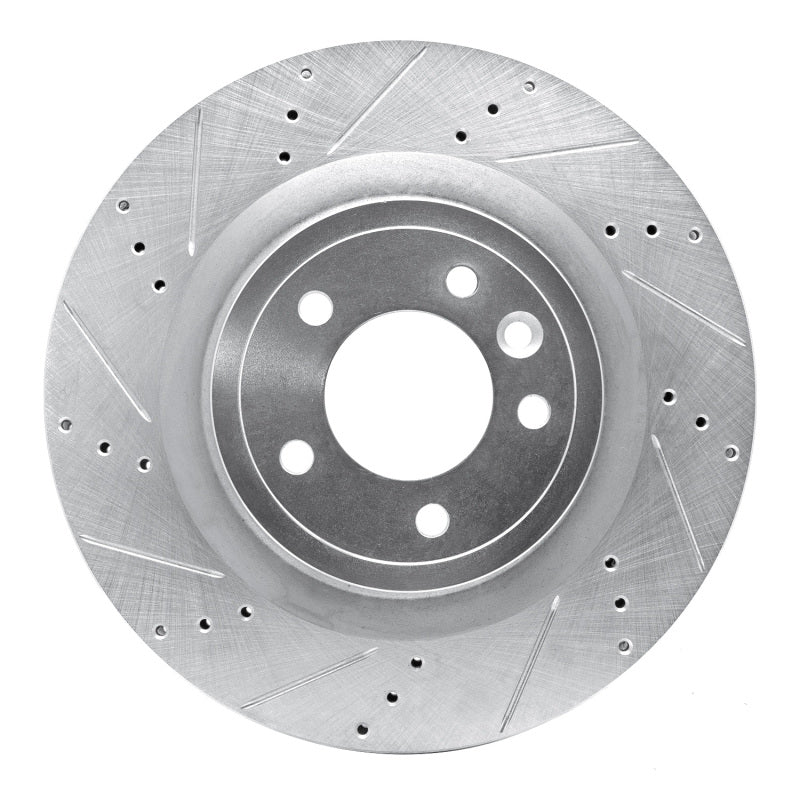 R1 Concepts R1 14-24 Land Rover Range Rover Rear Left Drilled & Slotted Silver Brake Rotor