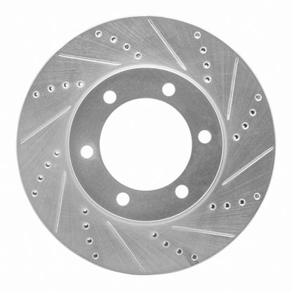 R1 Concepts R1 00-07 Toyota SEQUOIA Front Right Drilled & Slotted Silver Brake Rotor