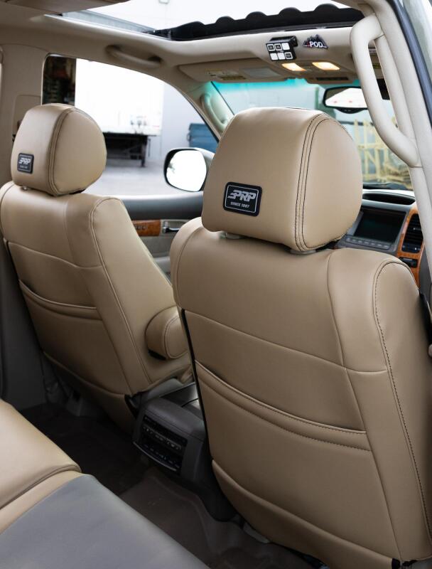 PRP Seats PRP 03-09 Lexus GX470 Front Seat Covers (Pair) - Black w/ Red Stitch