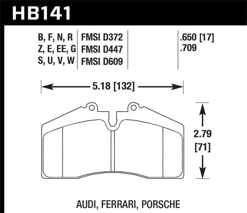 Hawk Performance Hawk Audi/Porsche Rear AND ST-40 Performance Ceramic Street Brake Pads