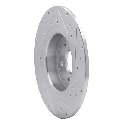 R1 Concepts R1 16-19 Land Rover Range Rover Evoque Rear Left Drilled & Slotted Silver Brake Rotor