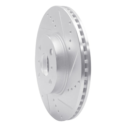 R1 Concepts R1 12-18 Toyota Yaris (USA/Canada) Front Right Drilled & Slotted Silver Brake Rotor