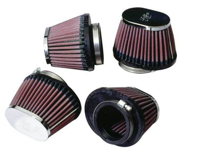 K&N Engineering K&N Universal Chrome Oval Tapered Filter 2.125inFlgID x 4inBOL x 3inBOW x 3inTOL x 2inTOW x 2.75inH
