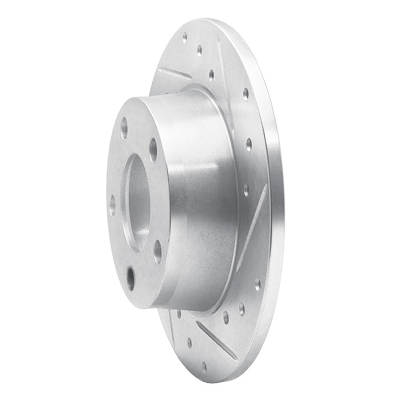 R1 Concepts R1 99-02 Audi A6 Quattro Rear Right Drilled & Slotted Silver Brake Rotor