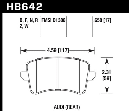 Hawk Performance Hawk 09-10 Audi A4/A4 Quattro/A5 Quattro/Q5/S5 / 10 S4 HPS Street Rear Brake Pads