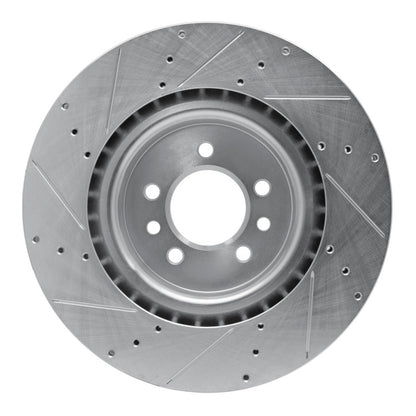 R1 Concepts R1 06-17 Land Rover Range Rover Front Right Drilled & Slotted Silver Brake Rotor