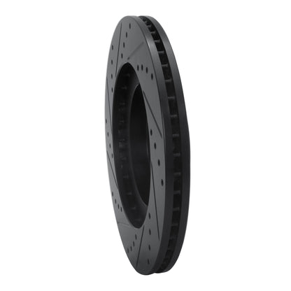 R1 Concepts R1 02-06 Infiniti I35 Front Right Drilled & Slotted Black Brake Rotor