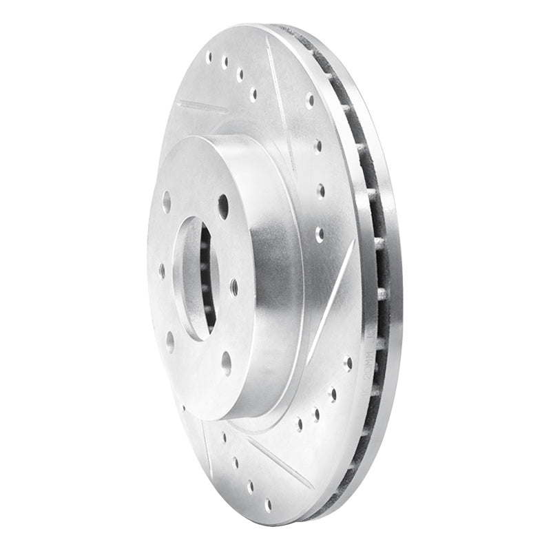 R1 Concepts R1 90-92 Infiniti M30 Front Right Drilled & Slotted Silver Brake Rotor