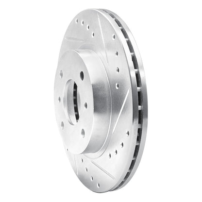 R1 Concepts R1 90-92 Infiniti M30 Front Right Drilled & Slotted Silver Brake Rotor