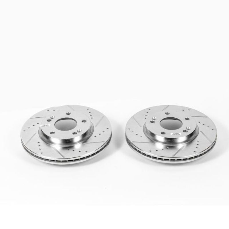 PowerStop Power Stop 11-19 Hyundai Elantra Front Evolution Drilled & Slotted Rotors - Pair