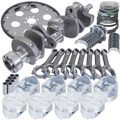 Eagle Chevy 350 1Pc 3.480in Crank 5.700in I-Beam Rods 4.040in Pistons 168 Tooth FP Balanced Assembly