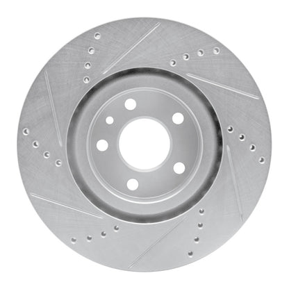 R1 Concepts R1 91-20 Alfa Romeo 164 Front Right Drilled & Slotted Silver Brake Rotor