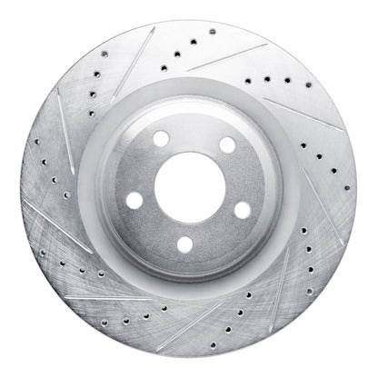 R1 Concepts R1 20-25 Ford Explorer Front Left Drilled & Slotted Silver Brake Rotor