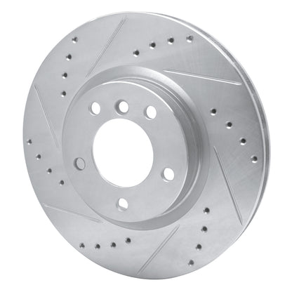 R1 Concepts R1 95-02 BMW Z3 Right Front Drilled & Slotted Silver Brake Rotor