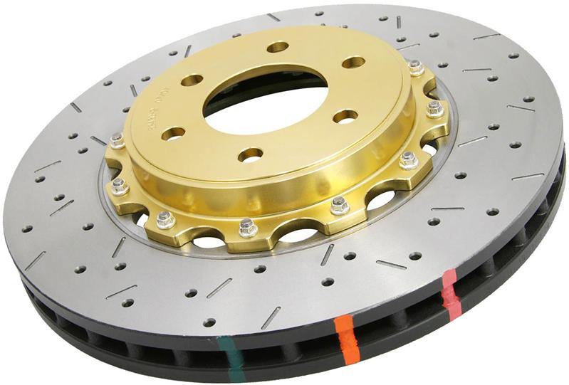 DBA 5000 Series Drilled and Dimpled Rear Replacement Rotor 09-16 Nissan R35 GTR with Alcon Brake Kit