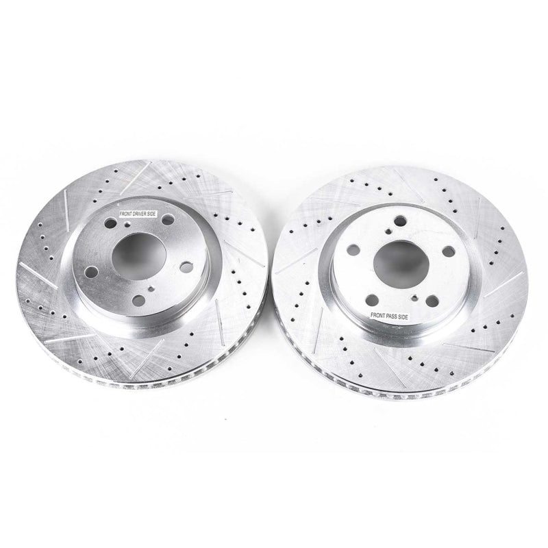 PowerStop Power Stop 13-18 Lexus ES300h Front Evolution Drilled & Slotted Rotors - Pair