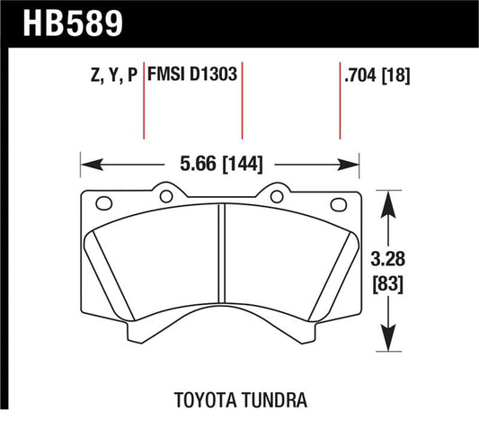 Hawk Performance Hawk 08-10 Toyota Land Cruiser / 07-10 Tundra Super Duty Street Front Brake Pads