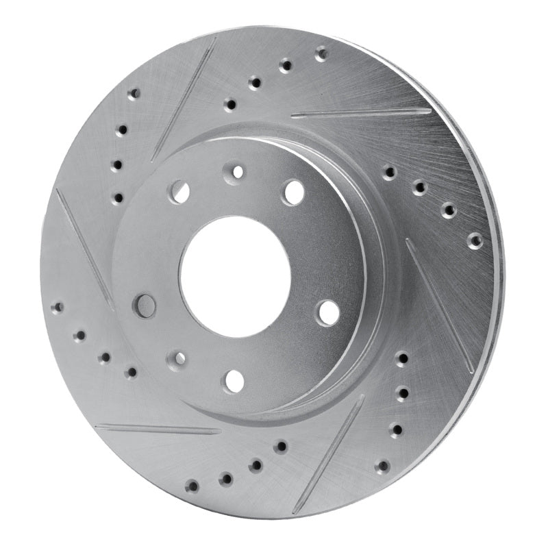 R1 Concepts R1 02-05 Land Rover Freelander Front Left Drilled & Slotted Silver Brake Rotor