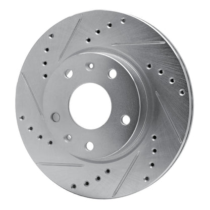 R1 Concepts R1 02-05 Land Rover Freelander Front Left Drilled & Slotted Silver Brake Rotor