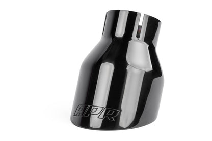 APR Double-Walled 4in Slash-Cut Tips - Polished Diamond Black - Set of 2