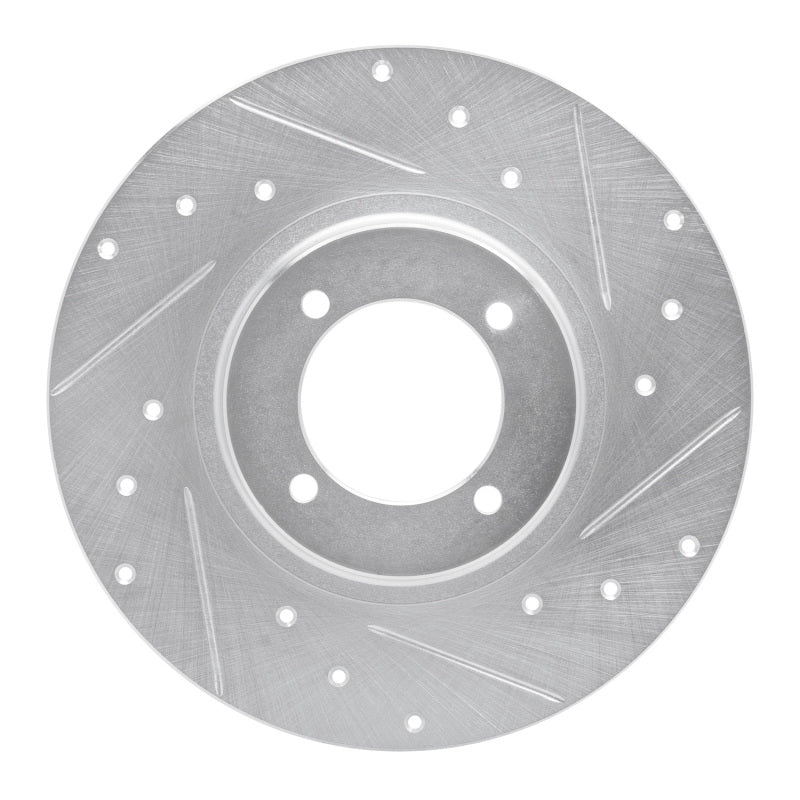 R1 Concepts R1 62-80 MG MGB Front Right Drilled & Slotted Silver Brake Rotor