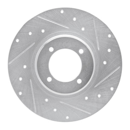 R1 Concepts R1 62-80 MG MGB Front Right Drilled & Slotted Silver Brake Rotor