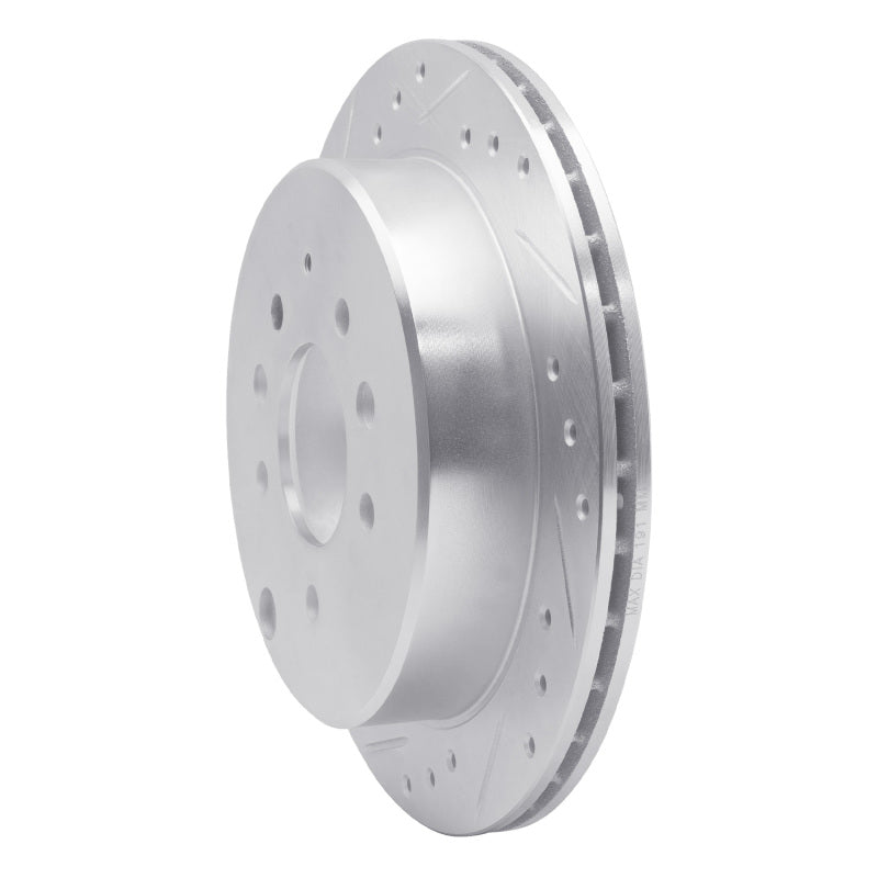 R1 Concepts R1 92-06 Mazda 929 Rear Left Drilled & Slotted Silver Brake Rotor
