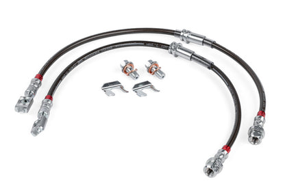 APR 05-22 Audi A3/05-22 Volkswagen GTI/Jetta/Passat Braided Stainless Steel Brake Line Set - Front