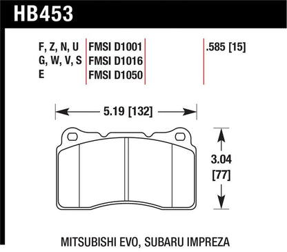 Hawk Performance Hawk 03-06 Evo / 04-09 STi / 09-10 Genesis Coupe (Track Only) / 2010 Camaro SS / 08-09 Pontiac G8 GX