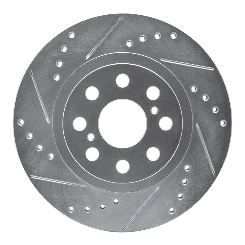 R1 Concepts R1 00-05 Toyota MR2 Spyder Rear Left Drilled & Slotted Silver Brake Rotor