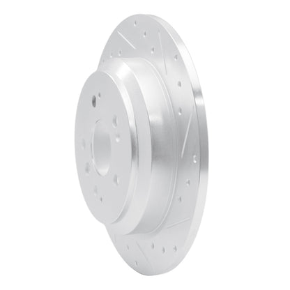 R1 Concepts R1 16-25 Honda Ridgeline Rear Right Drilled & Slotted Silver Brake Rotor